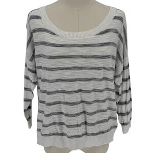 Express Striped Lightweight Scoop Neck Long Sleeve‎ Sweater Women (Est Size M)